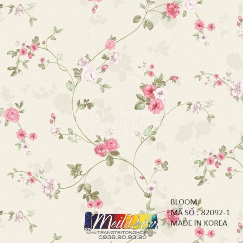 Giấy Dán Tường Hàn Quốc Phòng Ngủ BLOOM 82092-1 2 Giấy Dán Tường Hàn Quốc Phòng Ngủ BLOOM 82092-1