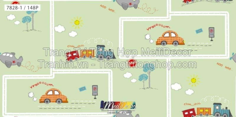 Giấy Dán Tường Trung Quốc GALAXY Phòng Bé 7828-1 2 Giấy Dán Tường Trung Quốc GALAXY Phòng Bé 7828-1