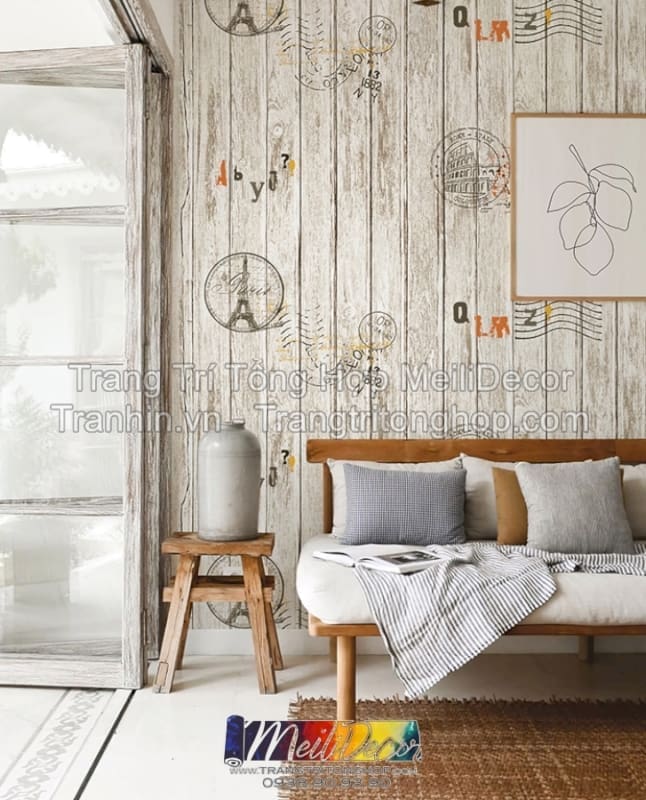 Giay Dan Tuong NATURAL PHOI CANH 87004 2 Blue marble