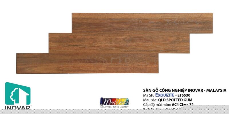 Sàn Gỗ Công Nghiệp INNOVAR ETS530 8.0mm Malaysia