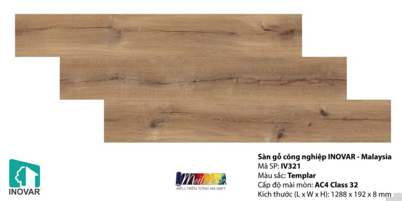 Sàn Gỗ Công Nghiệp INNOVAR IV321 8.0mm Malaysia