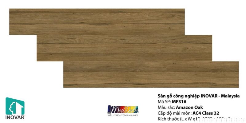 Sàn Gỗ Công Nghiệp INNOVAR MF316 8.0mm Malaysia