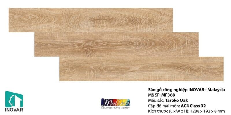 Sàn Gỗ Công Nghiệp INNOVAR MF368 8.0mm Malaysia 4 Sàn Gỗ Công Nghiệp Innovar MF368 8.0mm Malaysia