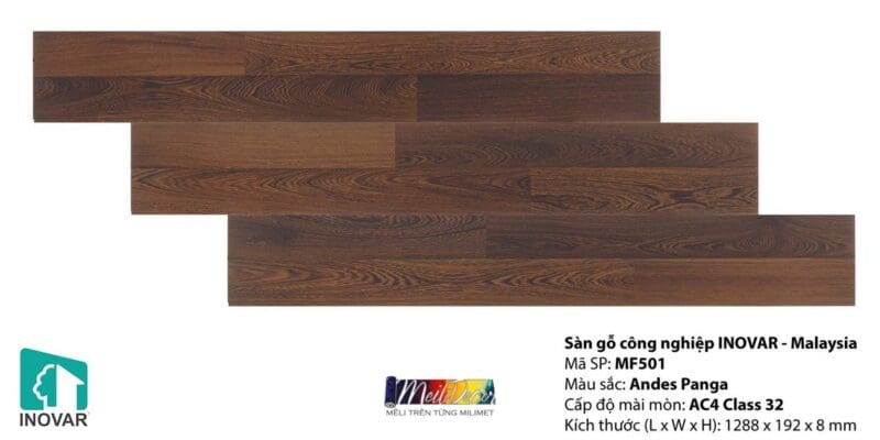 Sàn Gỗ Công Nghiệp INNOVAR MF501 8.0mm Malaysia 4 Sàn Gỗ Công Nghiệp Innovar MF501 8.0mm Malaysia