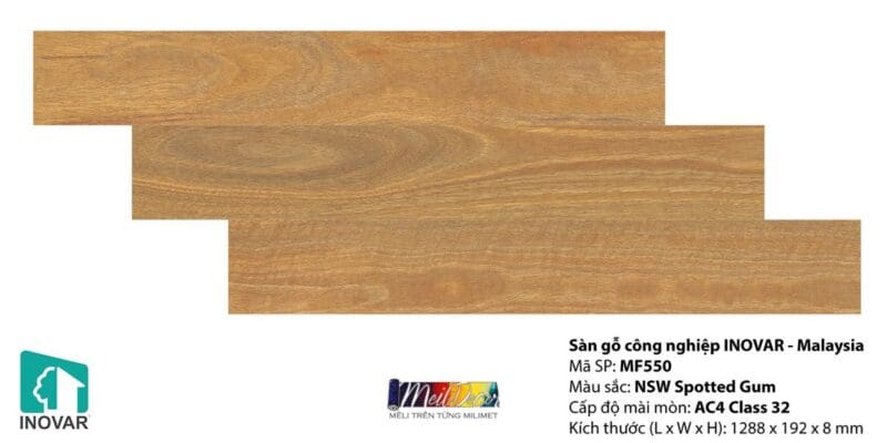 Sàn Gỗ Công Nghiệp Innovar MF550 8.0mm Malaysi