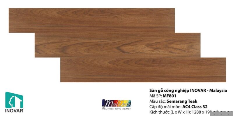 Sàn Gỗ Công Nghiệp INNOVAR MF801 8.0mm Malaysia 4 Sàn Gỗ Công Nghiệp Innovar MF801 8.0mm Malaysia