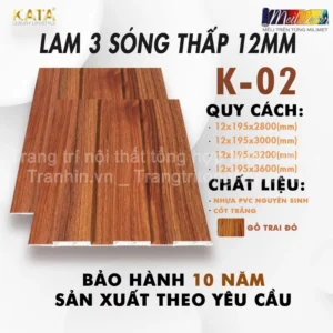 Tấm Ốp Lam 3 sóng KATA K02