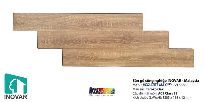 Sàn Gỗ Công Nghiệp INNOVAR VTS368 12.0mm Malaysia 4 Sàn Gỗ Công Nghiệp INNOVAR VTS368 12.0mm Malaysia