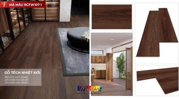 Sàn SPC Royal Crystal RCFW107-1 6.5mm Đế Cao Su