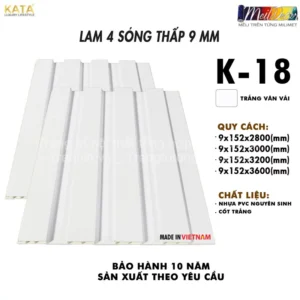 Tấm Ốp Lam 4 Sóng Thấp KATA K18