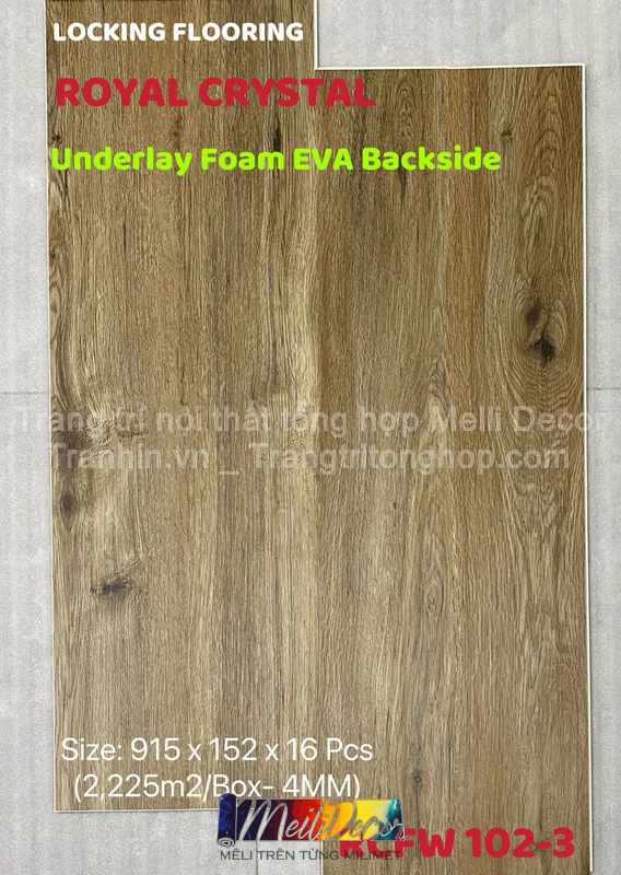 Sàn SPC Royal Crystal 4.0mm Đế Cao Su RCFW 102-3 1 Sàn SPC Royal Crystal 4.0mm Đế Cao Su RCFW 102-3