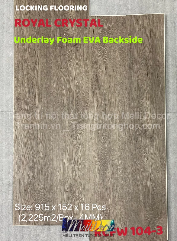 Sàn SPC Royal Crystal 4.0mm Đế Cao Su RCFW 104-3 1 Sàn SPC Royal Crystal 4.0mm Đế Cao Su RCFW 104-3