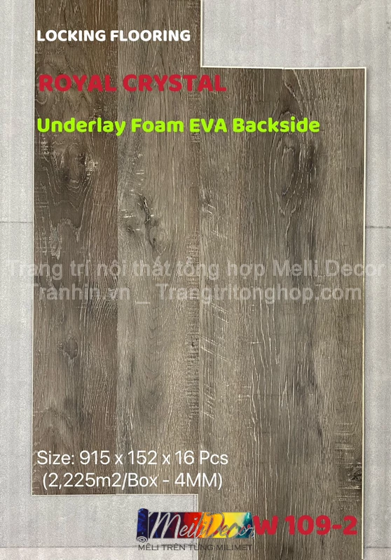 Sàn SPC Royal Crystal 4.0mm Đế Cao Su RCFW 109-2 1 Sàn SPC Royal Crystal 4.0mm Đế Cao Su RCFW 109-2
