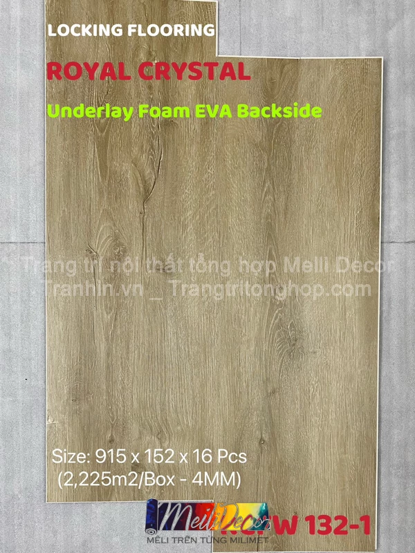 Sàn SPC Royal Crystal 4.0mm Đế Cao Su RCFW 132-1 1 Sàn SPC Royal Crystal 4.0mm Đế Cao Su RCFW 132-1