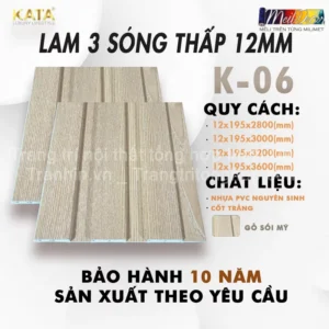 Tấm Ốp Lam 3 sóng KATA - K-06