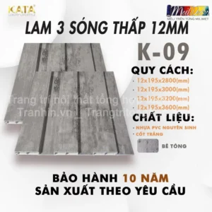 Tấm Ốp Lam 3 sóng KATA - K-09