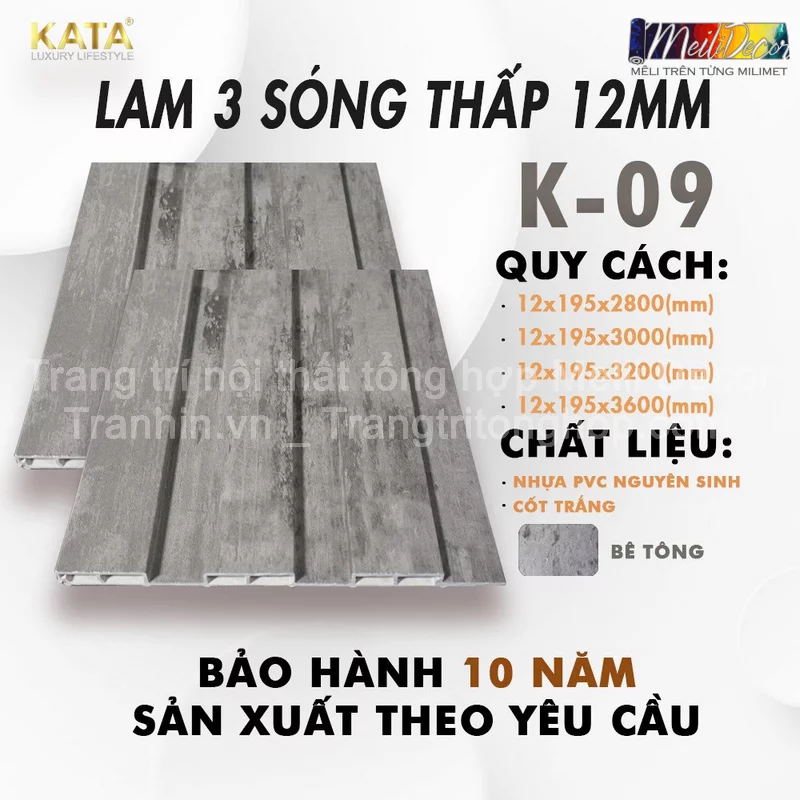Tấm Ốp Lam 3 sóng KATA K09 1 Tấm Ốp Lam 3 sóng KATA - K-09