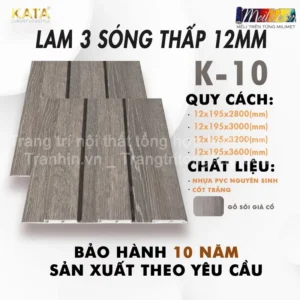 Tấm Ốp Lam 3 sóng KATA - K-10