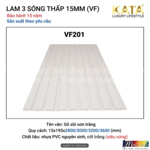 Tấm Ốp Lam 3 Sóng KATA VF201 Siêu Cứng