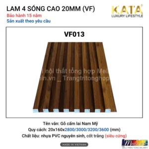 Tấm Ốp Lam 4 Sóng KATA VF013 Siêu Cứng