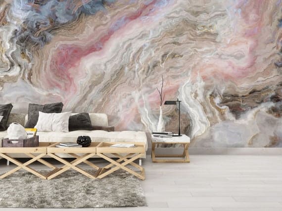 Buy ONYX Marble Peel and Stick Abstract Multicolored Marble Wallpaper Online in India - Etsy