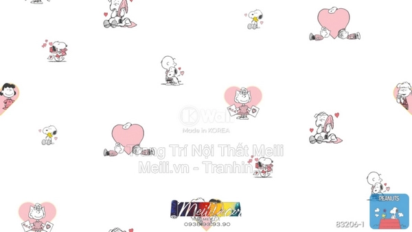 Giấy Dán Tường Hàn Quốc PEANUTS 83206-1 2 Giấy Dán Tường Hàn Quốc PEANUTS 83206-1