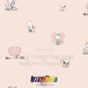 Giấy Dán Tường Hàn Quốc PEANUTS 83206-3