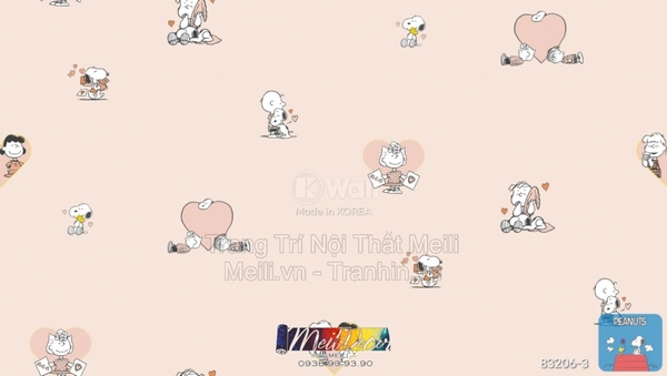 Giấy Dán Tường Hàn Quốc PEANUTS 83206-3 1 Giấy Dán Tường Hàn Quốc PEANUTS 83206-3