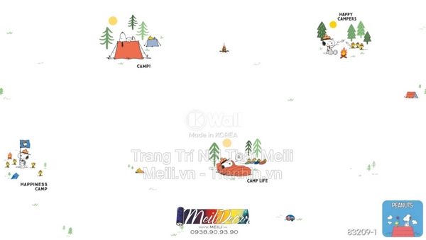 Giấy Dán Tường Hàn Quốc PEANUTS 83209-1 2 Giấy Dán Tường Hàn Quốc PEANUTS 83209-1