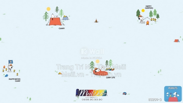 Giấy Dán Tường Hàn Quốc PEANUTS 83209-3 1 Giấy Dán Tường Hàn Quốc PEANUTS 83209-3