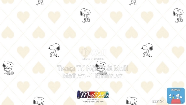 Giấy Dán Tường Hàn Quốc PEANUTS 83210-1 1 Giấy Dán Tường Hàn Quốc PEANUTS 83210-1