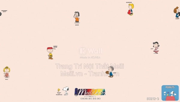 Giấy Dán Tường Hàn Quốc PEANUTS 83212-3 1 Giấy Dán Tường Hàn Quốc PEANUTS 83212-3