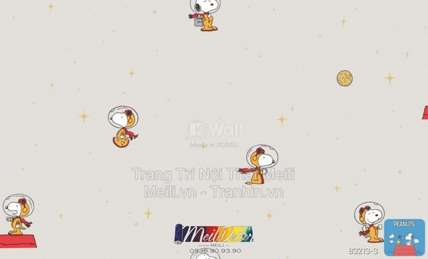 Giấy Dán Tường Hàn Quốc PEANUTS 83213-3 2 Giấy Dán Tường Hàn Quốc PEANUTS 83213-3