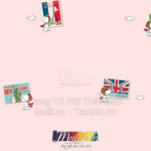 Giấy Dán Tường Hàn Quốc PEANUTS 83219-2