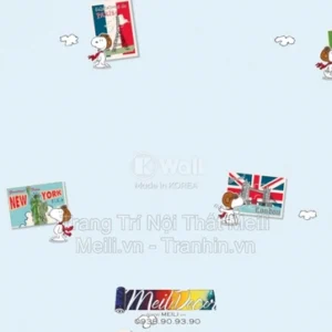 Giấy Dán Tường Hàn Quốc PEANUTS 83219-3