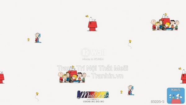 Giấy Dán Tường Hàn Quốc PEANUTS 83220-3 2 Giấy Dán Tường Hàn Quốc PEANUTS 83220-3
