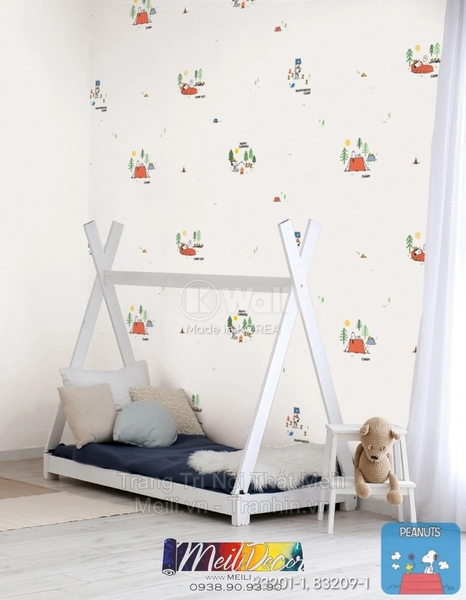 Giấy Dán Tường Hàn Quốc PEANUTS 83209-1 1 Giấy Dán Tường Hàn Quốc PEANUTS 83209-1