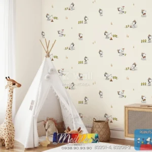 Giấy Dán Tường Hàn Quốc PEANUTS 83208-2