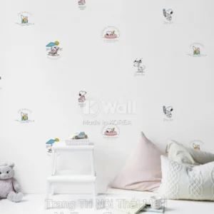 Giấy Dán Tường Hàn Quốc PEANUTS 83207-1