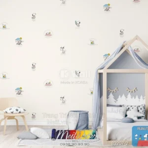 Giấy Dán Tường Hàn Quốc PEANUTS 83207-2