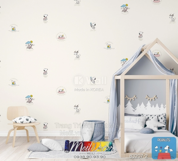 Giấy Dán Tường Hàn Quốc PEANUTS 83207-2 1 Giấy Dán Tường Hàn Quốc PEANUTS 83207-2