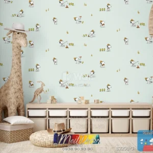 Giấy Dán Tường Hàn Quốc PEANUTS 83208-3
