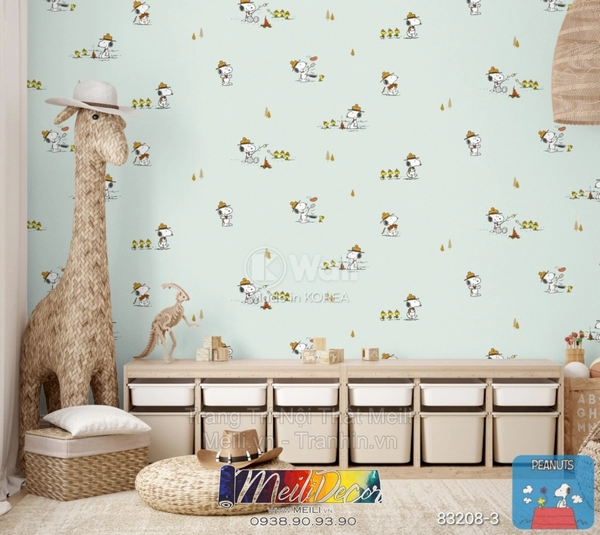 Giấy Dán Tường Hàn Quốc PEANUTS 83208-3 1 Giấy Dán Tường Hàn Quốc PEANUTS 83208-3
