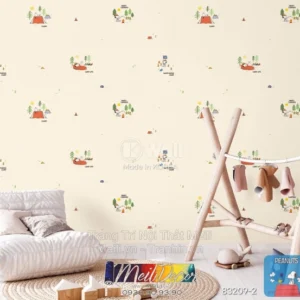 Giấy Dán Tường Hàn Quốc PEANUTS 83209-2