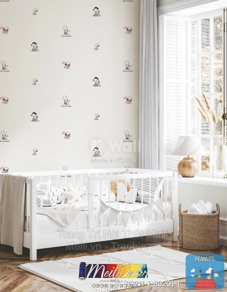 Giấy Dán Tường Hàn Quốc PEANUTS 83201-1 1 Giấy Dán Tường Hàn Quốc PEANUTS 83201-1