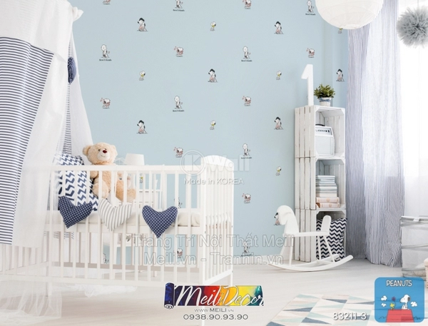 Giấy Dán Tường Hàn Quốc PEANUTS 83211-3 1 Giấy Dán Tường Hàn Quốc PEANUTS 83211-3