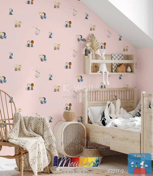 Giấy Dán Tường Hàn Quốc PEANUTS 83217-2 1 Giấy Dán Tường Hàn Quốc PEANUTS 83217-2