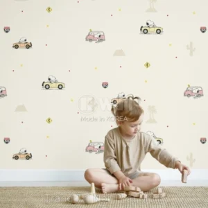 Giấy Dán Tường Hàn Quốc PEANUTS 83218-1