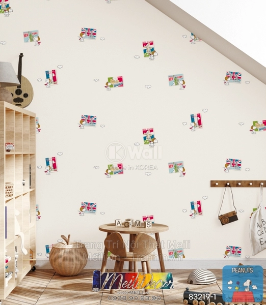 Giấy Dán Tường Hàn Quốc PEANUTS 83219-1 1 Giấy Dán Tường Hàn Quốc PEANUTS 83219-1