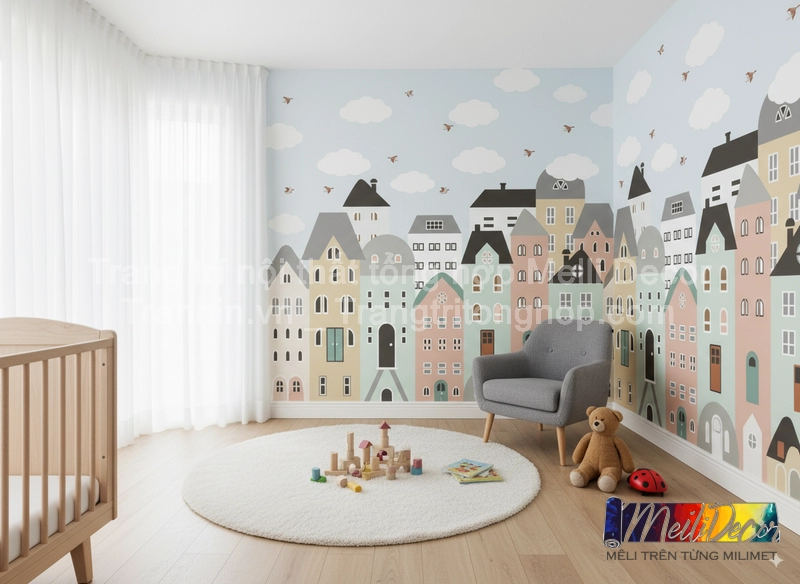 Tranh Dán Tường Cho Phòng Bé, Trẻ Em Ngộ Nghĩnh Dễ Thương ML88420014 1 Tranh Dán Tường Cho Phòng Bé, Trẻ Em Ngộ Nghĩnh Dễ Thương ML88420014